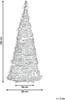 Künstlicher Weihnachtsbaum mit Schnee klappbar LED FIRVANA 185 cm Weiß Bild 2