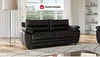 Vente-unique - Sofa 3-Sitzer - Kunstleder - Schwarz - MANOA Bild 2