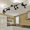 LED Deckenleuchte, Spots beweglich, schwarz, L 125 cm Bild 3