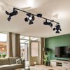 LED Deckenleuchte, Spots beweglich, schwarz, L 125 cm Bild 2