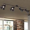 LED Deckenleuchte, Spots beweglich, schwarz, L 125 cm Bild 5