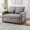 2-Sitzer Schlafsofa H 82.5 x T 114 x B 77 cm mit Schlaffunktion, Liegefläche 166 x 95 cm, Baumwoll-Leinen-Bezug Bild 2
