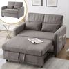 2-Sitzer Schlafsofa H 82.5 x T 114 x B 77 cm mit Schlaffunktion, Liegefläche 166 x 95 cm, Baumwoll-Leinen-Bezug Bild 4