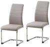 HTI-Line Freischwinger Schwingstuhl 2er Set PU cappuccino SallyC (Set, 2 St), Freischwinger Esszimmerstuhl Kunstleder Bild 4