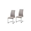 HTI-Line Freischwinger Schwingstuhl 2er Set PU cappuccino SallyC (Set, 2 St), Freischwinger Esszimmerstuhl Kunstleder Bild 5