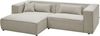 LeGer Home by Lena Gercke Ecksofa PIARA mit Kedernaht, Cord, Leinenoptik o. Strukturstoff, Couch, L-Form, wahlweise Ottomane rechts/links, schwarze Füße, bequemer Sitzkomfort Bild 4