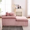 Rahmenloses Sofa pink Kord, 177x122x92 cm, 1 Sitzer, kein Aufbau Bild 4