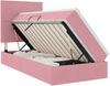 vidaXL LED-Speicherbett mit Matratze Rosa 90 x 200 cm Samt 3372584 Bild 2