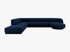Micadoni 'Miley' 6-Sitzer-Sofa, Panorama-Ecke, links, Beinfarbe Black Plastic, Königsblau, Samt Bild 2