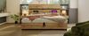 Bett 160×200 cm mit Bettkasten, Kopfteil mit Schubladen & USB/Type‑C, Eiche/Schwarz Bild 5