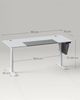 SONGMICS Schreibtisch, elektrisch höhenverstellbar 72-120 cm, mit Memory-Funktion, Weiß-Taubengrau, 72 x 70 x 160 cm Bild 5