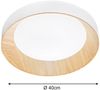LED Deckenleuchte ARKA Weiß mit Holzoptik & 3 Lichtfarben, Ø 40cm Bild 4