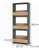 Weinglasregal Repose Goldkraft Eiche/Anthrazit 40 x 98 cm Vicco Bild 2