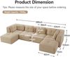 Modulares Ecksofa 2- bis 4-Sitzer H 69 x T 386 x B 177 cm aus Cord in Beige, flexibel kombinierbar, ohne klassischen Aufbau Bild 5