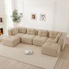 Modulares Ecksofa 2- bis 4-Sitzer H 69 x T 386 x B 177 cm aus Cord in Beige, flexibel kombinierbar, ohne klassischen Aufbau Bild 3