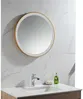 Vente-unique - Badezimmerspiegel rund mit LED-Beleuchtung - 60x60 cm - Goldfarben - NUMEA Bild 2