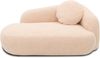 DOMO. collection Recamiere 700013, Liege mit Zierkissen, oval, Füße mit Filzgleitern, Chaiselongue, Sofa, Polstergarnitur, 183 x 105 x 75 (BxTxH), beige Bild 5
