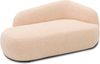 DOMO. collection Recamiere 700013, Liege mit Zierkissen, oval, Füße mit Filzgleitern, Chaiselongue, Sofa, Polstergarnitur, 183 x 105 x 75 (BxTxH), beige Bild 2