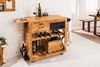 riess-ambiente Barschrank BODEGA 86cm natur/schwarz - Mango, Servierwagen, Weinregal, Stauraum (Einzelartikel, 1-St) Beistellwagen aus Massivholz - ideal für Küche, Esszimmer oder Hausbar Bild 2