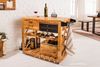 riess-ambiente Barschrank BODEGA 86cm natur/schwarz - Mango, Servierwagen, Weinregal, Stauraum (Einzelartikel, 1-St) Beistellwagen aus Massivholz - ideal für Küche, Esszimmer oder Hausbar Bild 3