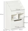 HOMCOM Kinderregal mit Schublade, 3 Ablagefächern und 2 offenen Fächern, Aufbewahrungsregal 1-tlg, für Kinderzimmer, Spielzimmer, Weiß, 60 x 29,9 x 90 cm Bild 2