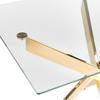 Esstisch MARAMO 120 cm 70 cm Sicherheitsglas Gold Bild 5