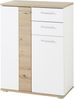 Schuhschrank >SIGNO II< (BxHxT: 80x106x38 cm) in Artisan/Weiß aus MDF Bild 3