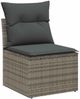 vidaXL Garten Essgruppe mit Kissen 9 pcs Grau und Braun 3350081 Bild 5