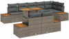 vidaXL Garten Essgruppe mit Kissen 9 pcs Grau und Braun 3350081 Bild 2