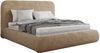 Bett mit Stauraum Polsterbett BENEA CLASSIC, Doppelbett mit Lattenrost Gepolstertes Kopfteil Gasdruckfeder Schlafzimmerbett - 200 x 200 cm - Beige Plüsch Bild 5
