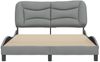 vidaXL Bettgestell ohne Matratze "Hvar" Hellgrau 140x190 cm Stoff 3207765 Bild 4