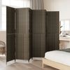 Paravent Raumteiler 6-tlg. Grau Poly Rattan Bild 3