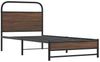 Einzelbettgestell Design für Erwachsene ohne Matratze 100x200 cm Braun Eichen-Optik d3822e Bild 3