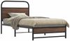 Einzelbettgestell Design für Erwachsene ohne Matratze 100x200 cm Braun Eichen-Optik d3822e Bild 2