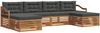 vidaXL Sofagarnituren 6 pcs Natur und Anthrazit Massivholz Akazie 3373917 Bild 2