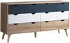 Vente-unique - LURVIA Kommode Holz, Platte multicolour - B 40 cm x H 76,5 cm x L 140 cm Bild 2