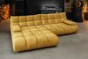 KAWOLA Sofa VIVIEN Ecksofa Velvet curry Longchair links 85 x 178 x 290 cm Bild 2