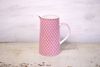 Krug Wasserkrug Steinzeug rosa 1 Liter Landhausstil Bild 1