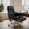 CLP Bürostuhl ergonomisch Dahra höhenverstellbar mit Massagefunktion und Fußablage,schwarz Bild 3