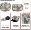Sitzhocker HWC-G31, Pouf Sitzkissen Sitzsack Gartenhocker, aufblasbar In-/Outdoor Spun Poly 29x55cm ~ Blatt-Design Bild 2