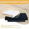 STILVORA Couchtisch Drehbarer Wohnzimmertisch mit Hochglanzoberfläche,Sofatisch weiß (Satztisch, Wohnzimmertisch Beistelltisch, 1-St, aus Spanplatte), mit Hochglanzoberfläche Bild 4