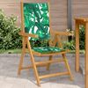 vidaXL Gartenstühle 2 Stk. Blattmuster Massivholz Akazie & Stoff 367661 Bild 1