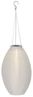 Lumineo LED Solarleuchte, Dauerlicht, warmweiß, Solar LED Laterne Lampion 22x33cm Nylon Weiß / Warmweiß Deko Outdoor Bild 3