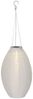 Lumineo LED Solarleuchte, Dauerlicht, warmweiß, Solar LED Laterne Lampion 22x33cm Nylon Weiß / Warmweiß Deko Outdoor Bild 4