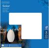 Lumineo LED Solarleuchte, Dauerlicht, warmweiß, Solar LED Laterne Lampion 22x33cm Nylon Weiß / Warmweiß Deko Outdoor Bild 2