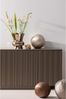 Sideboard Nova aus FSC-Kiefer, modern mit reliefierten Türen, trüffelbraun, 200 cm Bild 4