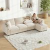 i@home Ecksofa L-förmiges Sofa, 3-Sitzer Sofa, ausklappbarer Couchtisch mit zwei Getränkehaltern, 1 USB und 1 Typ-C Bild 5