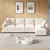 i@home Ecksofa L-förmiges Sofa, 3-Sitzer Sofa, ausklappbarer Couchtisch mit zwei Getränkehaltern, 1 USB und 1 Typ-C Bild 2