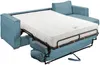 Vente-unique - LORETO Sofa SamtStoff Blau - B 223 cm152 cm x H 90 cm x L 298 cm Bild 4