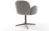 Drehstuhl Nube-Flex mit Armlehnen Bouclé Silbergrau Fußkreuz Effektfinish Titan 360° drehbar Taschenfederkern Bild 5